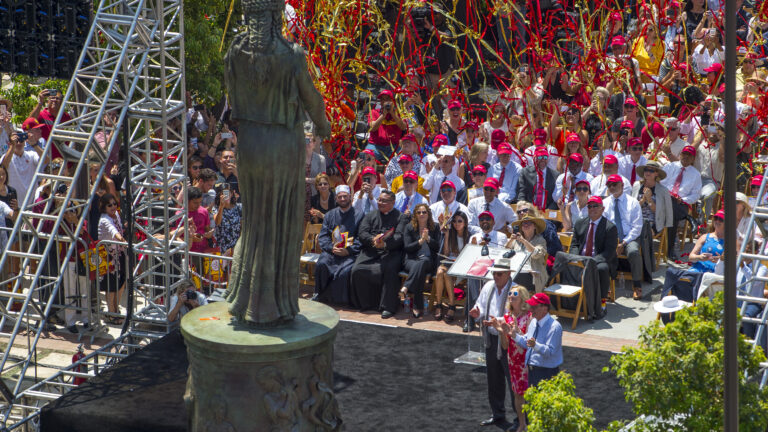 Celebration at USC Village from Hecuba's unveiling