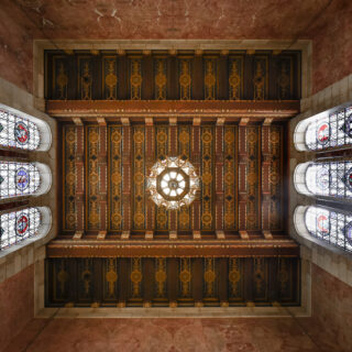 Doheny Memorial Library stained glass roof