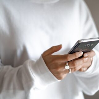woman on a phone