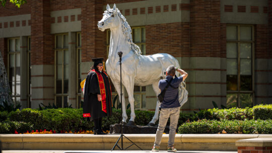USC 2024 commencement: Photo with Traveler