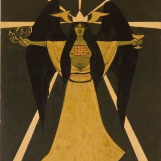 An illustration of a person with light shooting out
