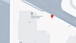 map of USC Downey Way vehicle entrance