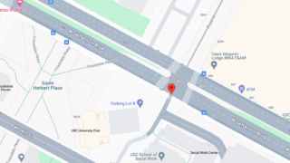 map of USC Royal vehicle entrance