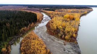 Yukon River downstream from Beaver, Alaska